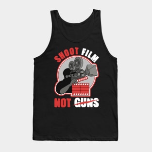 Shoot Film Not Guns Pacifist Filmmaker Director Tank Top